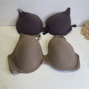Two Natori Slightly Padded Adjustable Bras Size 36C